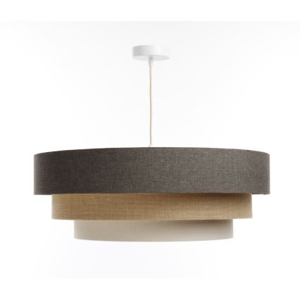 Luster na sajli BOHO TRINITI 1xE27/60W/230V siva/bež/krem