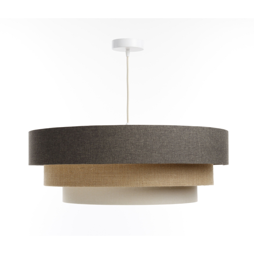 Luster na sajli BOHO TRINITI 1xE27/60W/230V siva/bež/krem
