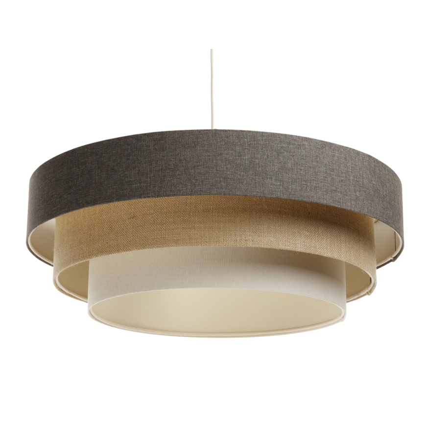 Luster na sajli BOHO TRINITI 1xE27/60W/230V siva/bež/krem