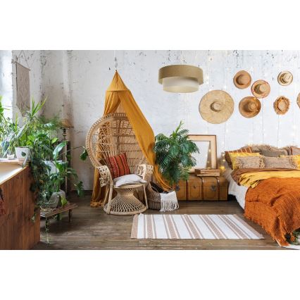 Luster na sajli BOHO TRINITI 1xE27/60W/230V smeđa/krem