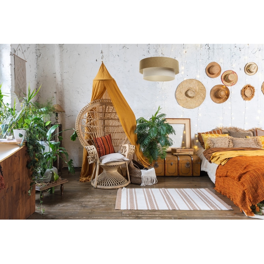 Luster na sajli BOHO TRINITI 1xE27/60W/230V smeđa/krem