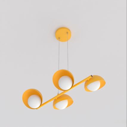 Luster na sajli BOOM 4xG9/8W/230V narančaste boje