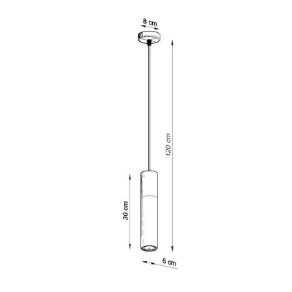 Luster na sajli BORGIO 1xGU10/40W/230V