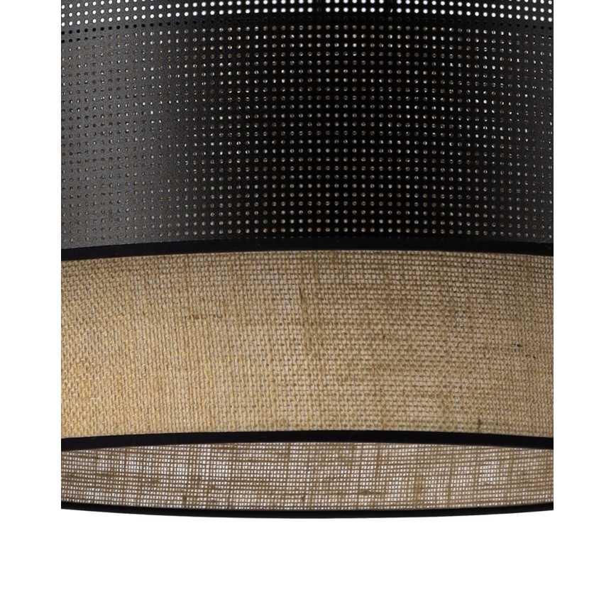 Luster na sajli BORHO 1xE27/60W/230V crna/juta