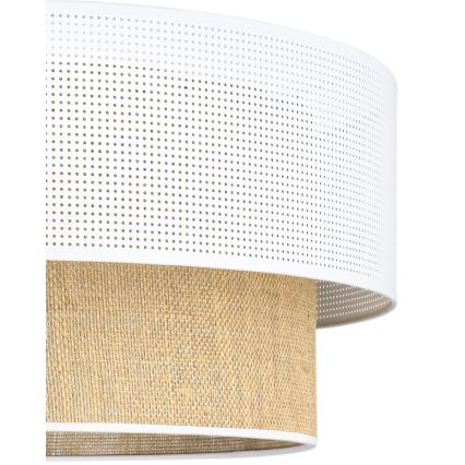 Luster na sajli BORHO 1xE27/60W/230V Ø 50 cm bijela/juta