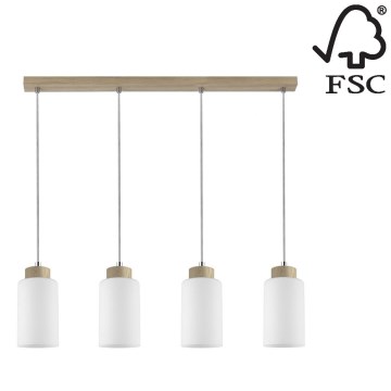 Luster na sajli BOSCO 4xE27/60W/230V – FSC certificirano