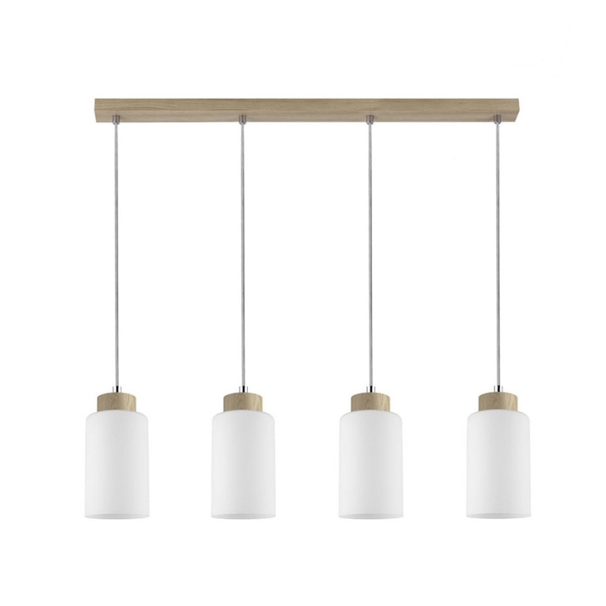 Luster na sajli BOSCO 4xE27/60W/230V hrast