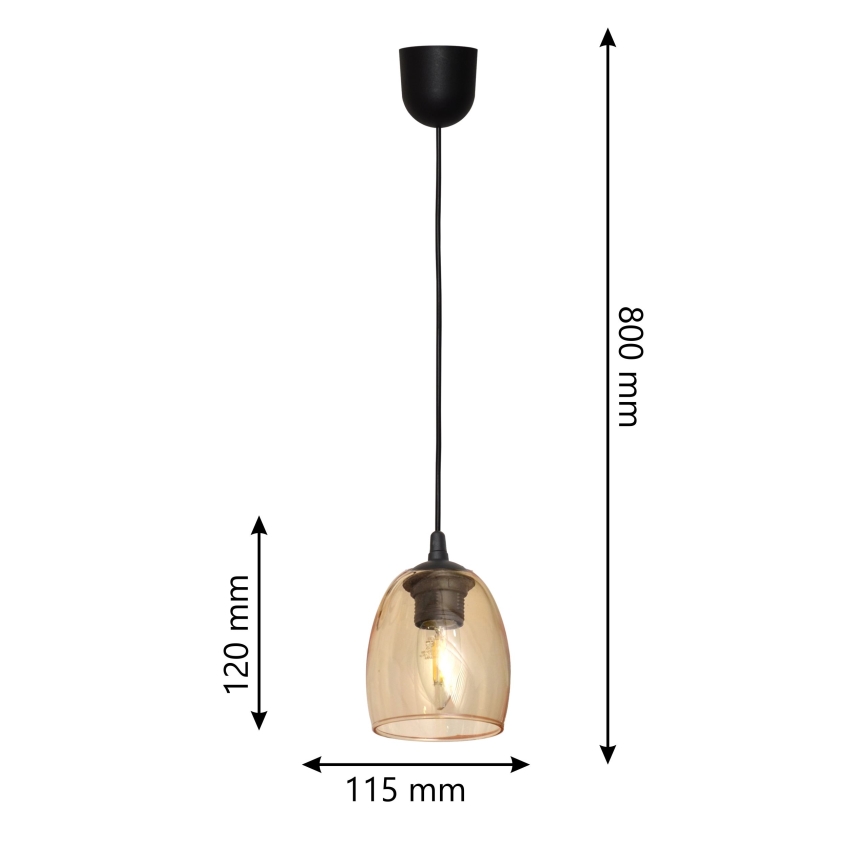 Luster na sajli BRILLANT 1xE27/15W/230V bež