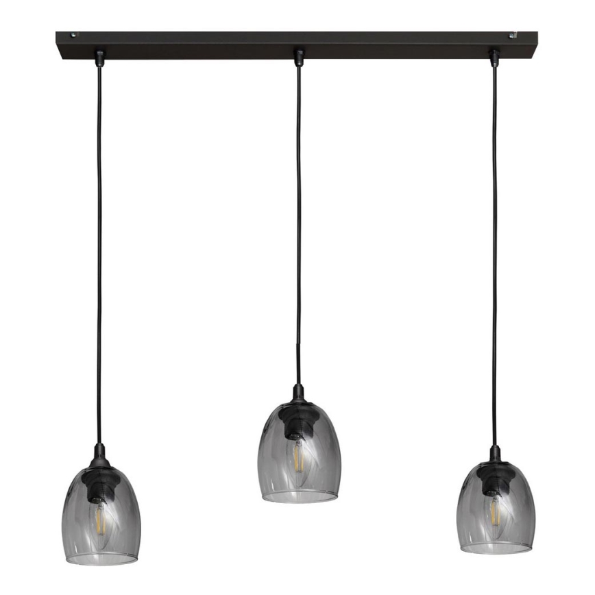 Luster na sajli BRILLANT 3xE27/15W/230V siva