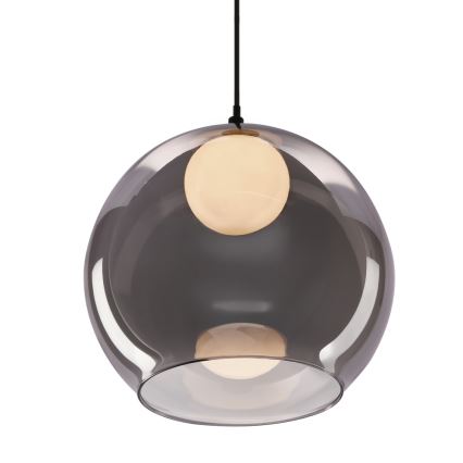 Luster na sajli BRIN 1xG9/15W/230V crna s dimnim efektom