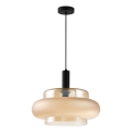 Luster na sajli BRIZI 1xE27/40W/230V bež/dimljeno