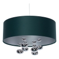 Luster na sajli BUBBLE 1xE27/60W/230V Ø 40 cm zelena