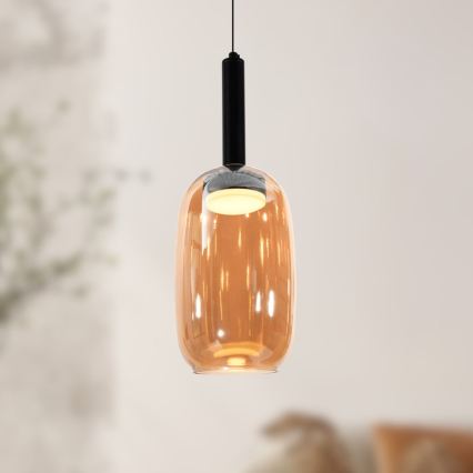 Luster na sajli BUENO 1xGX53/9W/230V, promjer 15 cm, dimno-smeđa