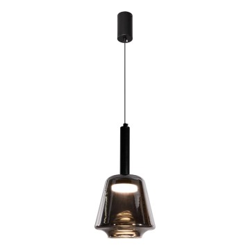 Luster na sajli BUENO 1xGX53/9W/230V, Ø 18 cm, dimno-crna