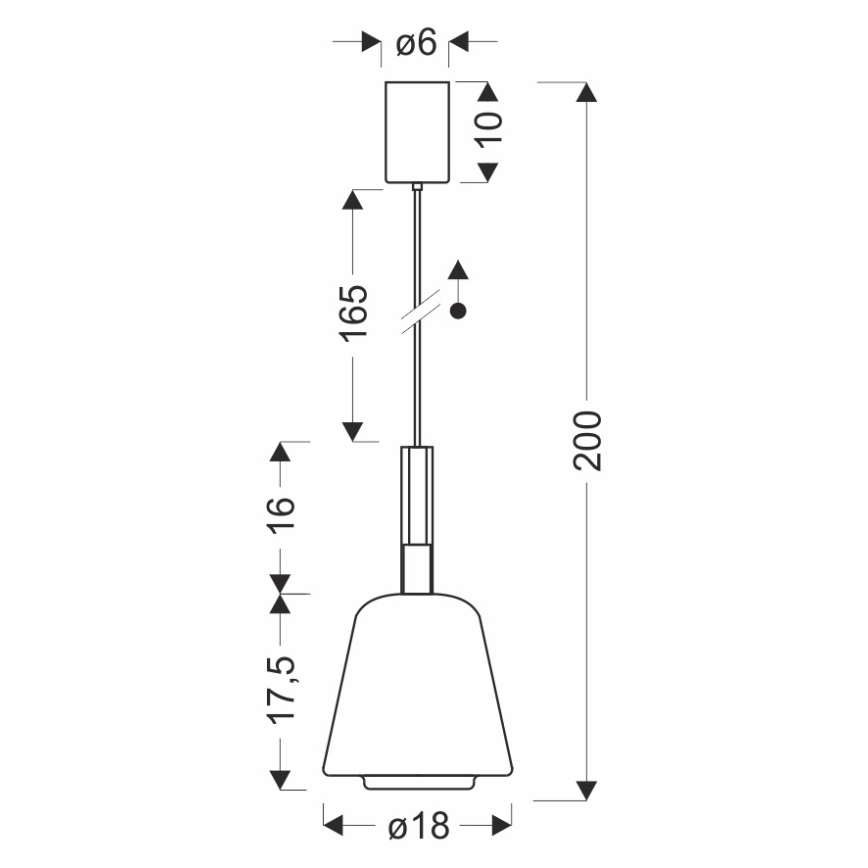 Luster na sajli BUENO 1xGX53/9W/230V, Ø 18 cm, dimno-crna