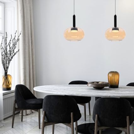Luster na sajli BUENO 1xGX53/9W/230V Ø 25 cm, zadimljeno bež
