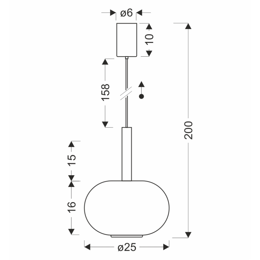Luster na sajli BUENO 1xGX53/9W/230V Ø 25 cm, zadimljeno bež