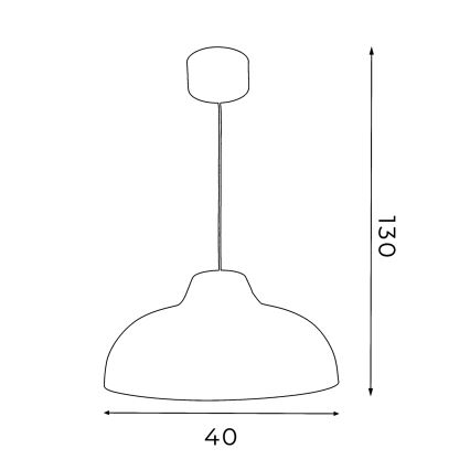 Luster na sajli BURGOS 1xE27/60W/230V crna
