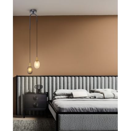 Luster na sajli CACTUS 2xG9/5W/230V siva/bijela