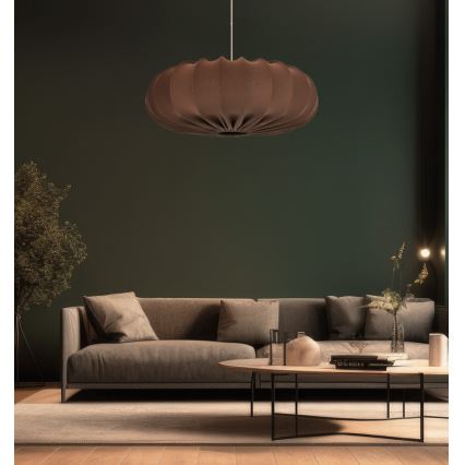 Luster na sajli CAFEE 1xE27/40W/230V pr. 52 cm smeđa