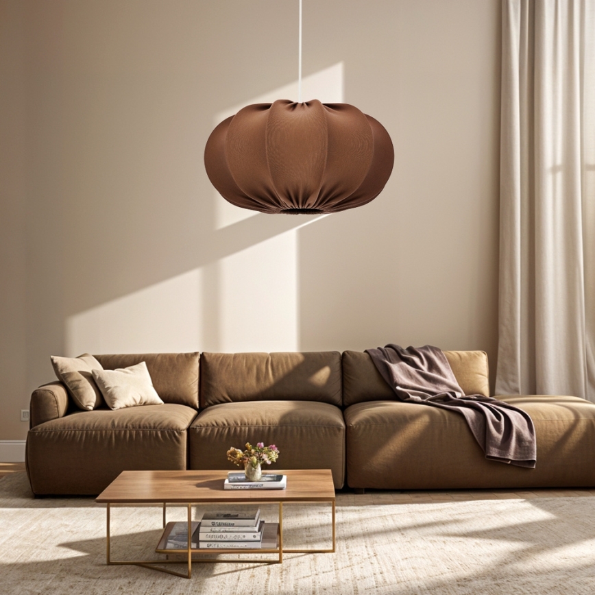 Luster na sajli CAFEE 1xE27/40W/230V pr. 52 cm smeđa