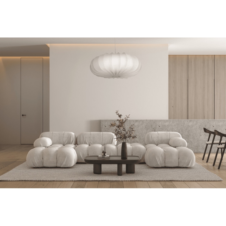 Luster na sajli CAFEE 1xE27/40W/230V, promjer 66 cm, bijela