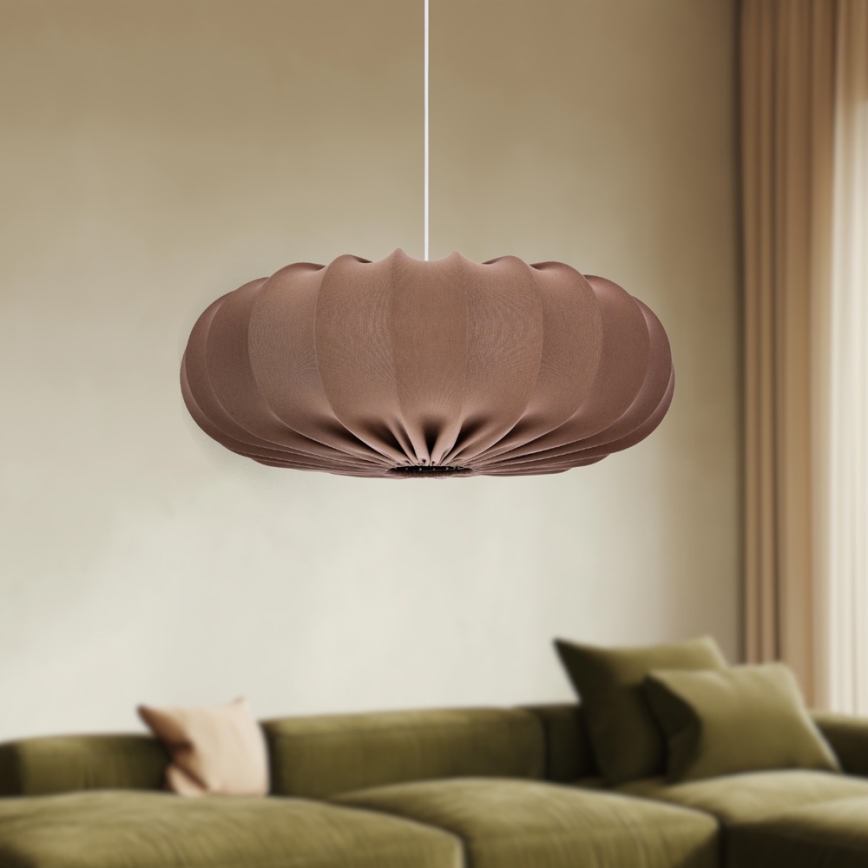 Luster na sajli CAFEE 1xE27/40W/230V, promjer 66 cm, smeđa