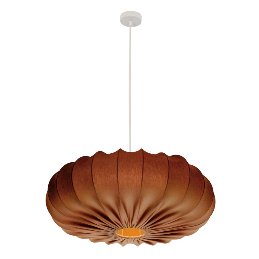 Luster na sajli CAFEE 1xE27/40W/230V, promjer 66 cm, smeđa