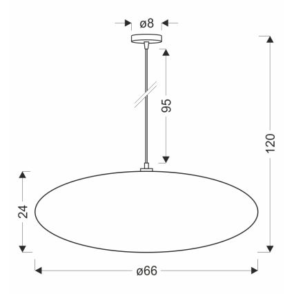 Luster na sajli CAFEE 1xE27/40W/230V, promjer 66 cm, smeđa
