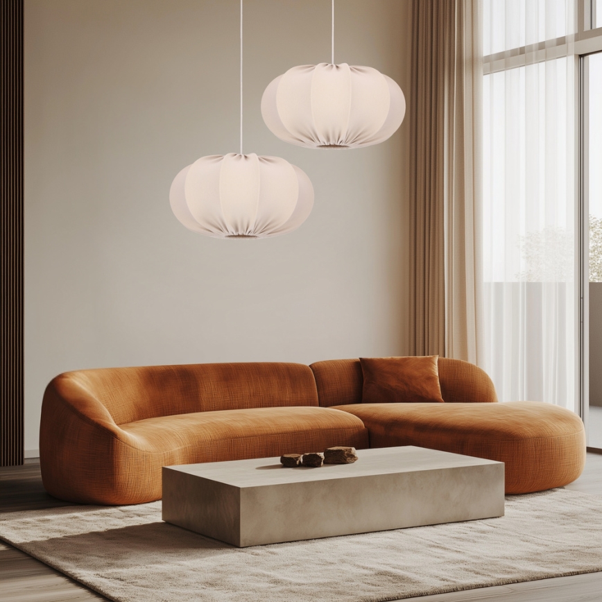 Luster na sajli CAFEE 1xE27/40W/230V Ø 52 cm bež