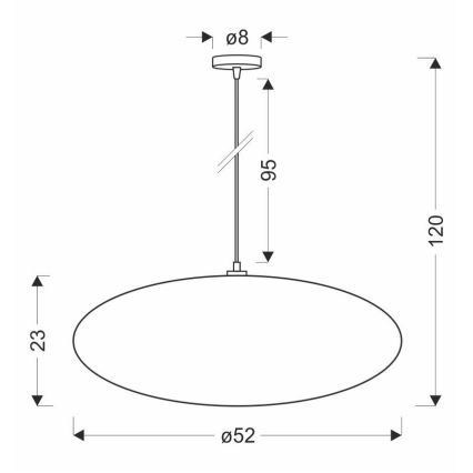 Luster na sajli CAFEE 1xE27/40W/230V Ø 52 cm bež