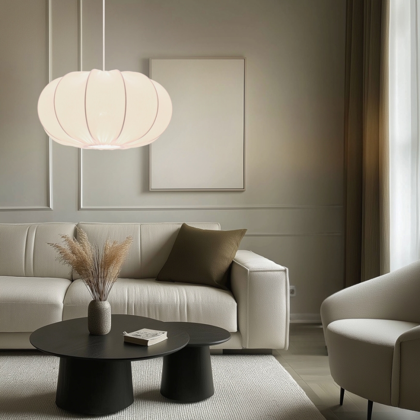Luster na sajli CAFEE 1xE27/40W/230V Ø 52 cm bijela