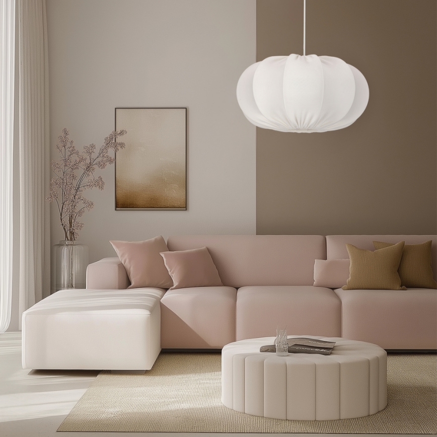 Luster na sajli CAFEE 1xE27/40W/230V Ø 52 cm bijela
