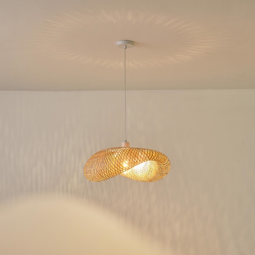 Luster na sajli CALYPSO 1xE27/15W/230V bambus