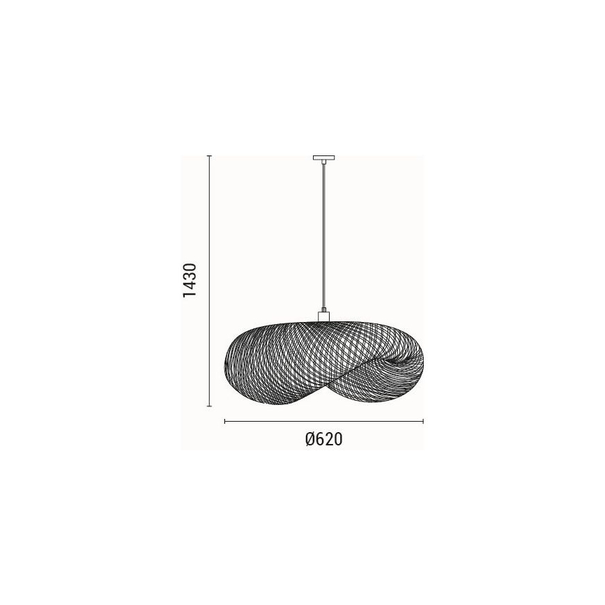 Luster na sajli CALYPSO 1xE27/15W/230V bambus