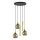 Luster na sajli CALYPSO 2xGU10/60W/230V + 3xE27/60W crna/zlatna