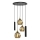 Luster na sajli CALYPSO 2xGU10/60W/230V + 3xE27/60W crna/zlatna