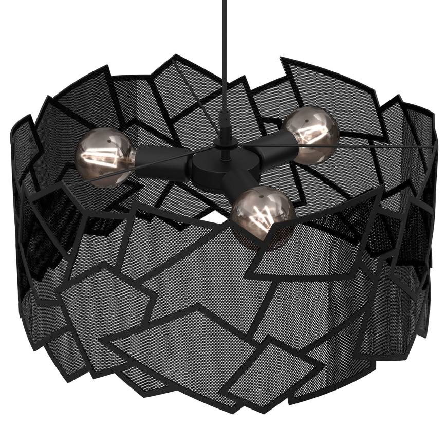Luster na sajli CAMO 3xE27/15W/230V crna