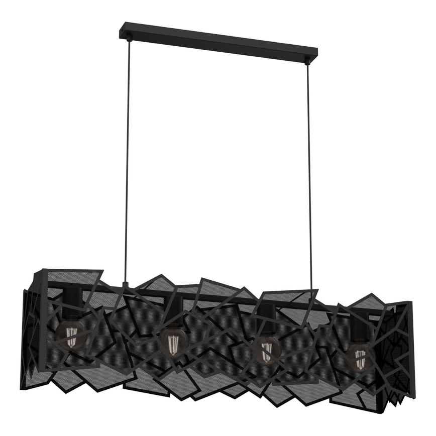 Luster na sajli CAMO 4xE27/15W/230V crna
