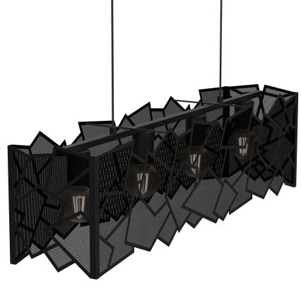 Luster na sajli CAMO 4xE27/15W/230V crna