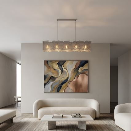 Luster na sajli CAMO 5xE27/15W/230V bež