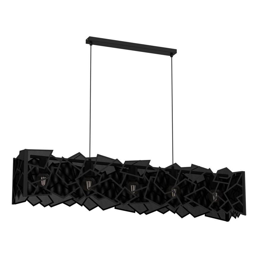 Luster na sajli CAMO 5xE27/15W/230V crna
