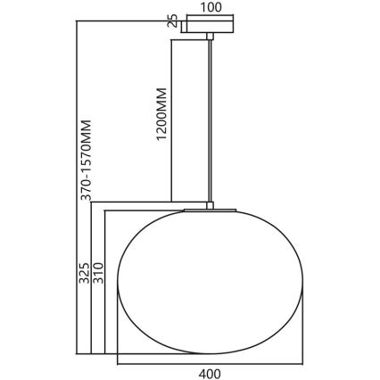 Luster na sajli CAMPANIA 1xE27/60W/230V zlatna