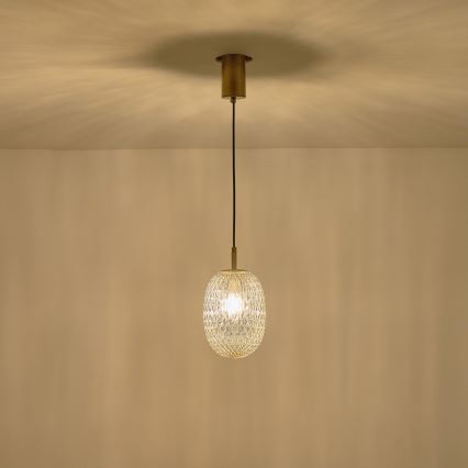 Luster na sajli CANDY 1xE14/25W/230V prozirna pr. 15 cm