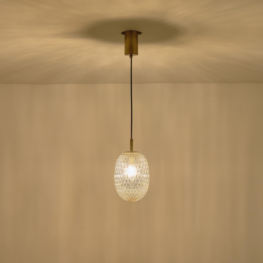 Luster na sajli CANDY 1xE14/25W/230V prozirna pr. 15 cm