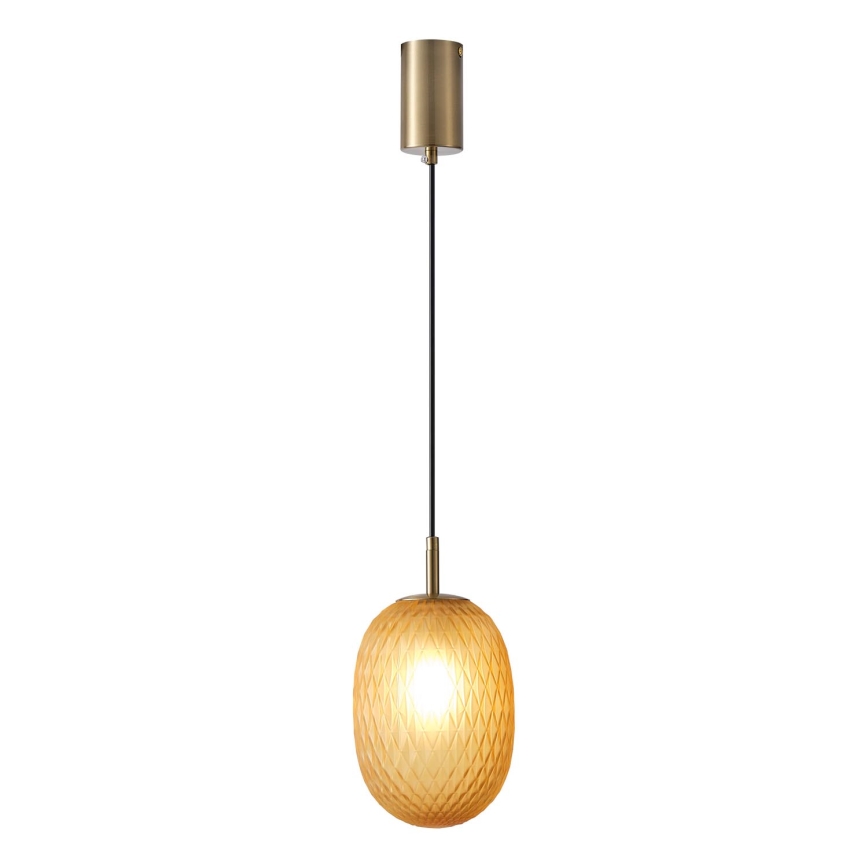 Luster na sajli CANDY 1xE14/25W/230V smeđa pr. 15 cm
