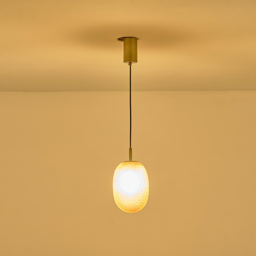 Luster na sajli CANDY 1xE14/25W/230V smeđa pr. 15 cm