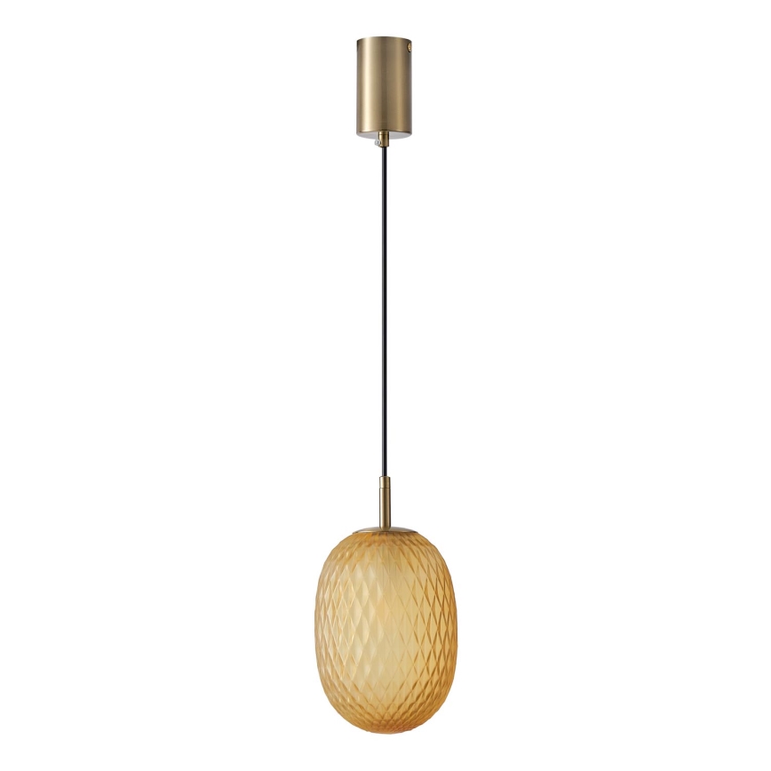 Luster na sajli CANDY 1xE14/25W/230V smeđa pr. 15 cm
