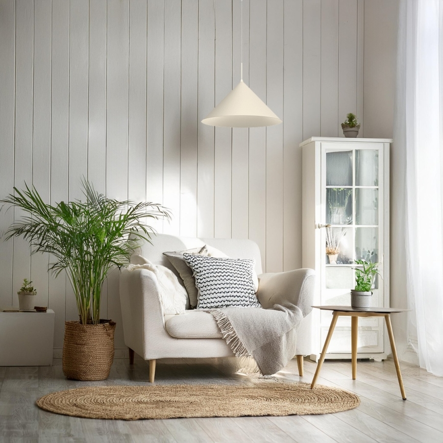 Luster na sajli CAPITAL 1xGX53/15W/230V prom. 46 cm krem