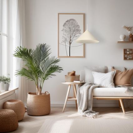 Luster na sajli CAPITAL 1xGX53/15W/230V prom. 46 cm krem